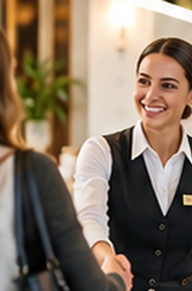 People during a hospitality service, illustrative image