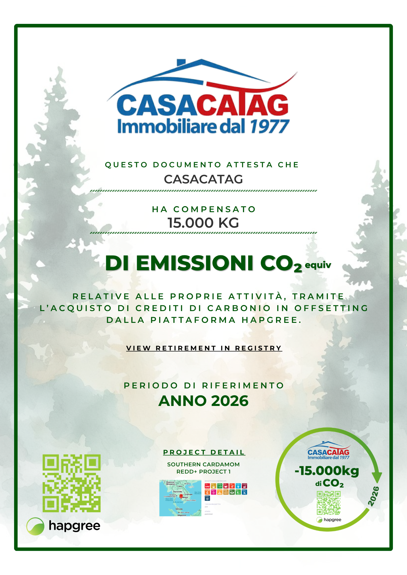 Certificate of Retirement — CasaCatag