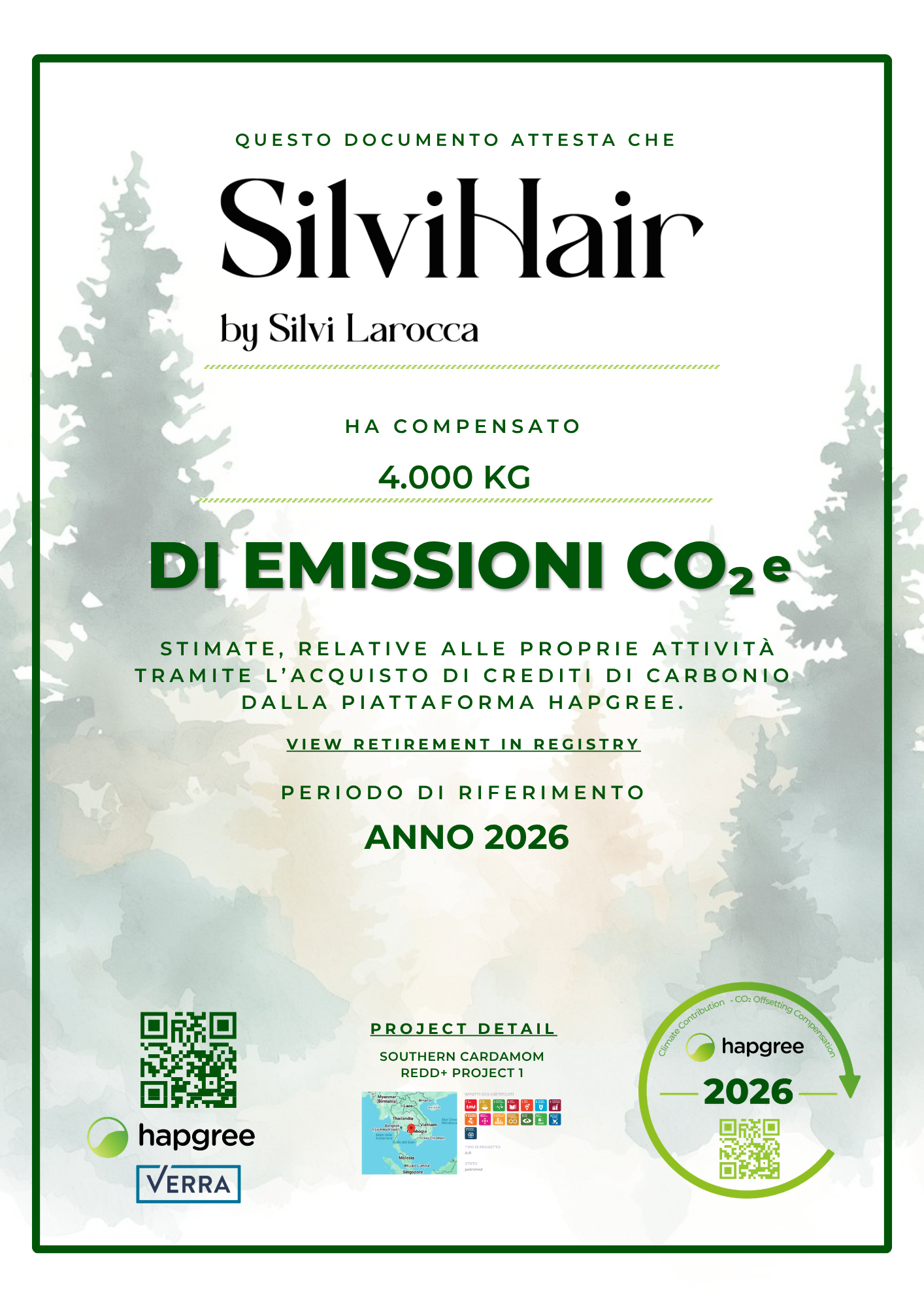 Certificate of Retirement — Silvi Hair Beauté